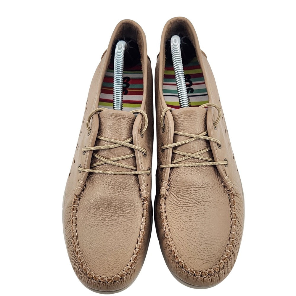 SAS‎ Breezy Lace Up Moc Loafers Womens 9N Tan Latte Comfort Shoes 7136702
